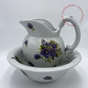 Brocca e catino in ceramica